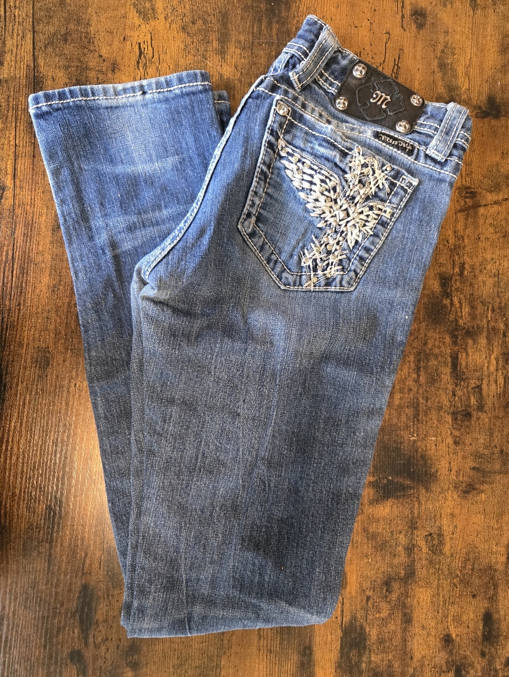 Miss Me Women's Angel Wing Embellished Skinny Jeans